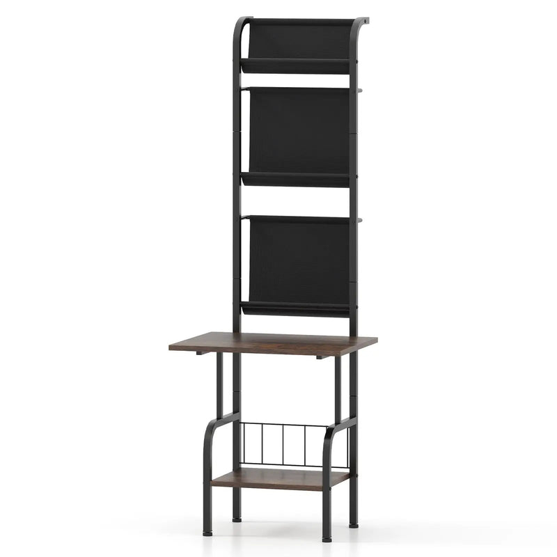 5-Tier Record Player Stand with Vinyl Display Shelf and Record Holder by DirectDeals