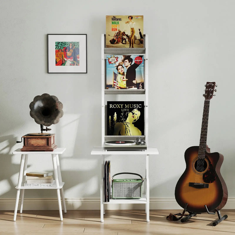 5-Tier Record Player Stand with Vinyl Display Shelf and Record Holder by DirectDeals