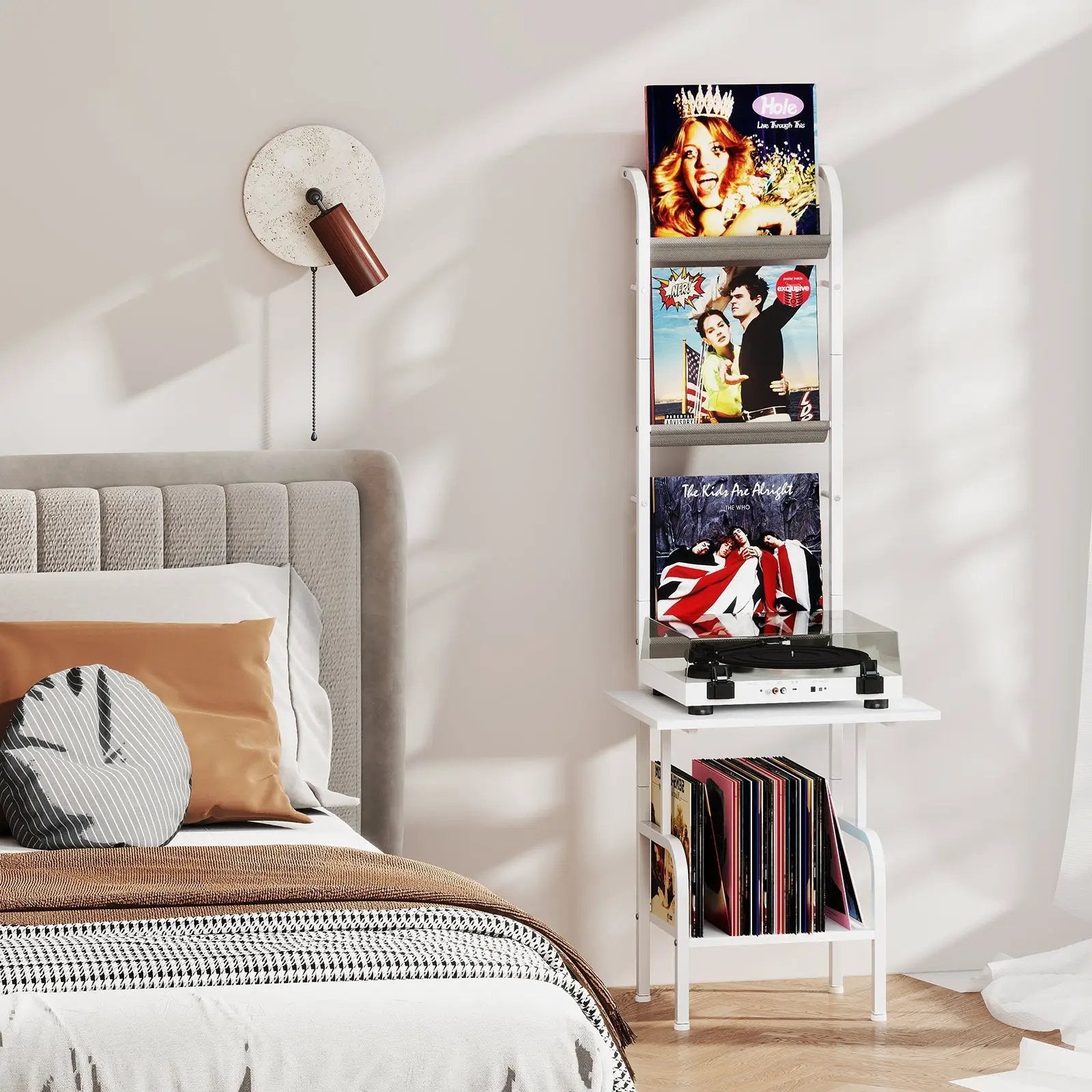 5-Tier Record Player Stand with Vinyl Display Shelf and Record Holder by DirectDeals