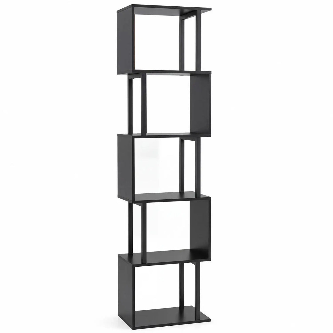 5-Tier S-Shaped Bookshelf with Open Cubes & Anti-Tip Kit by DirectDeals