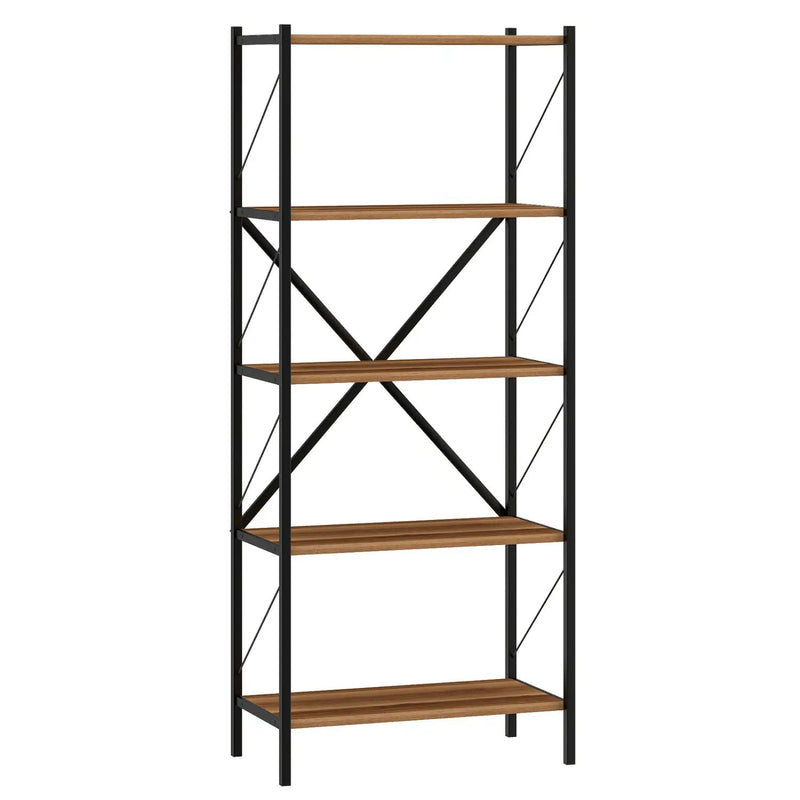 5-Tier Bookshelf with Heavy-Duty Metal Frame by DirectDeals