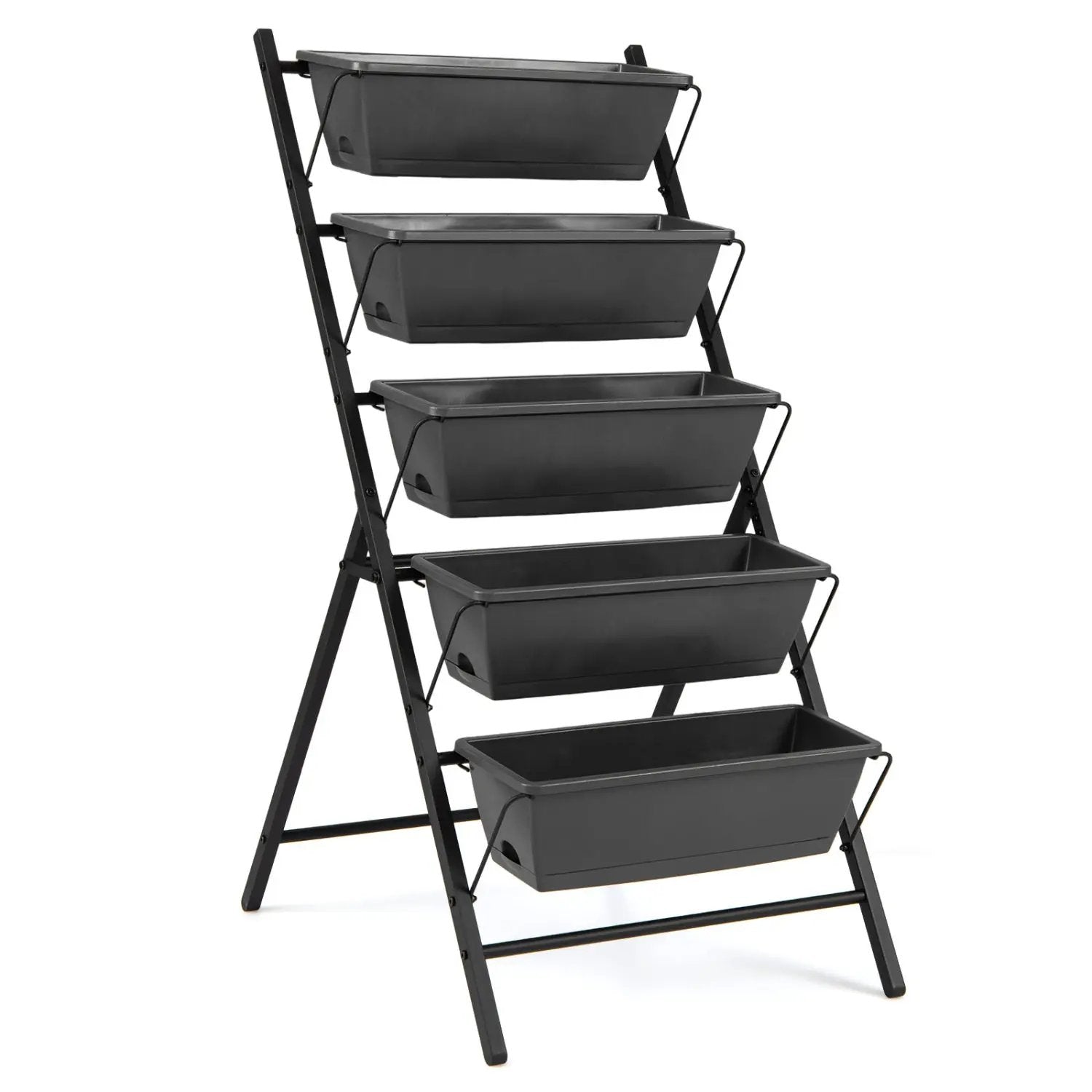 5-Tier Vertical Raised Garden Bed with Drainage System and Removable Trays for Vegetables by DirectDeals