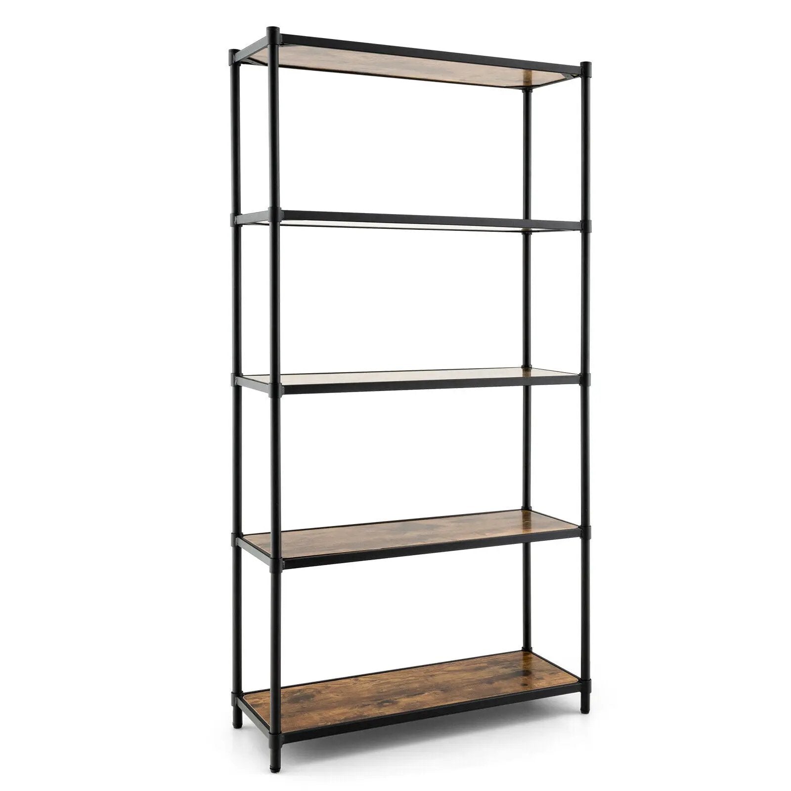 5 Tiers 61 Inch Multi-use Bookshelf with Metal Frame by DirectDeals