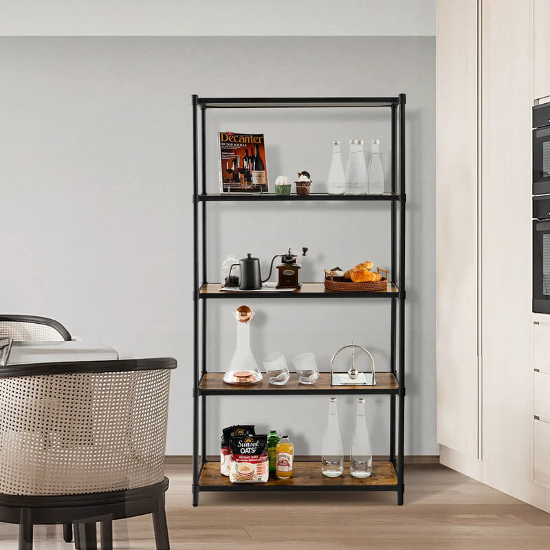 5 Tiers 61 Inch Multi-use Bookshelf with Metal Frame by DirectDeals