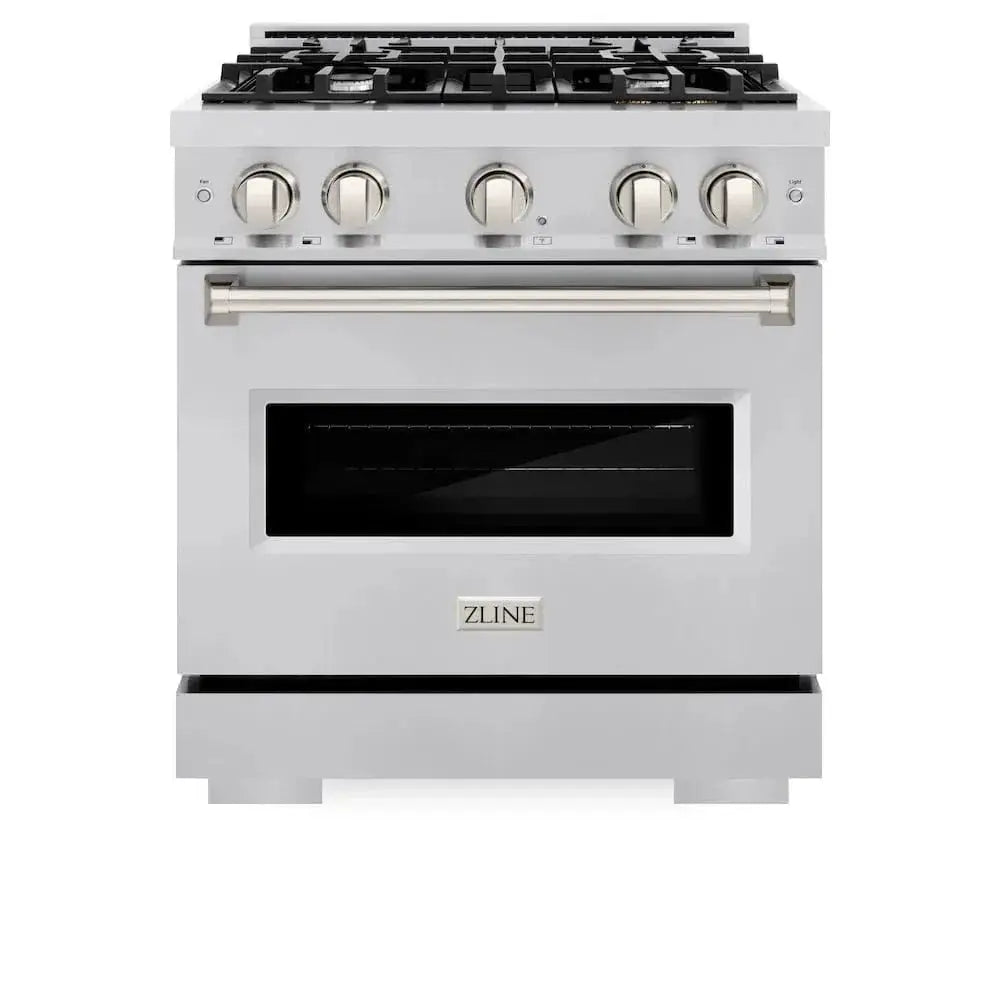 ZLINE 30" Dual Fuel Range, Gas Cooktop, Electric Convection Oven Stainless Steel, CDR30 by Farmhouse Kitchen and Bath