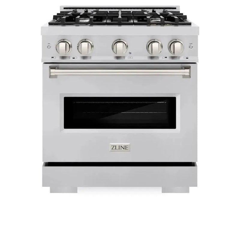 ZLINE 30" Dual Fuel Range, Gas Cooktop, Electric Convection Oven Stainless Steel, CDR30 by Farmhouse Kitchen and Bath