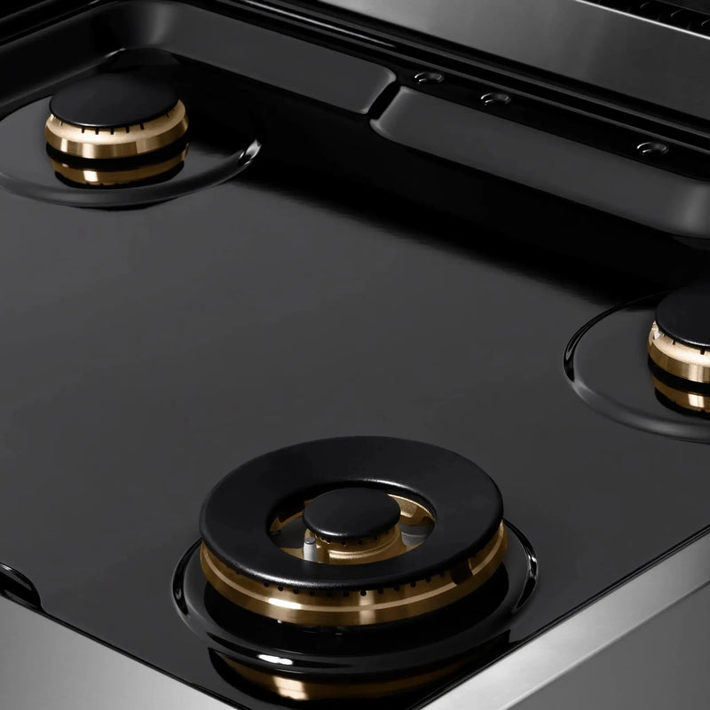 ZLINE 30" Paramount Gas Rangetop Stainless Steel Matte Black SRTZ-30-MB by Farmhouse Kitchen and Bath