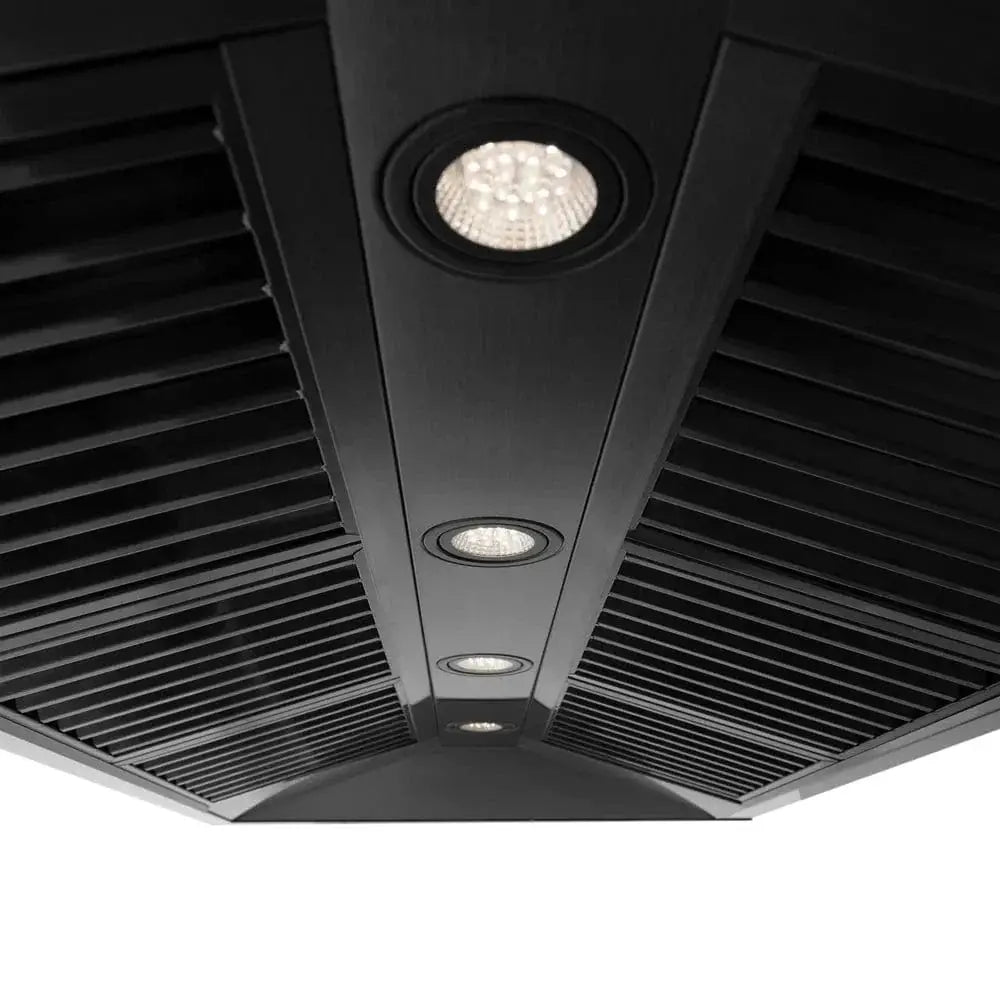 ZLINE 48" Autograph Black Stainless Wall Range Hood, BS655Z-48-CB by Farmhouse Kitchen and Bath