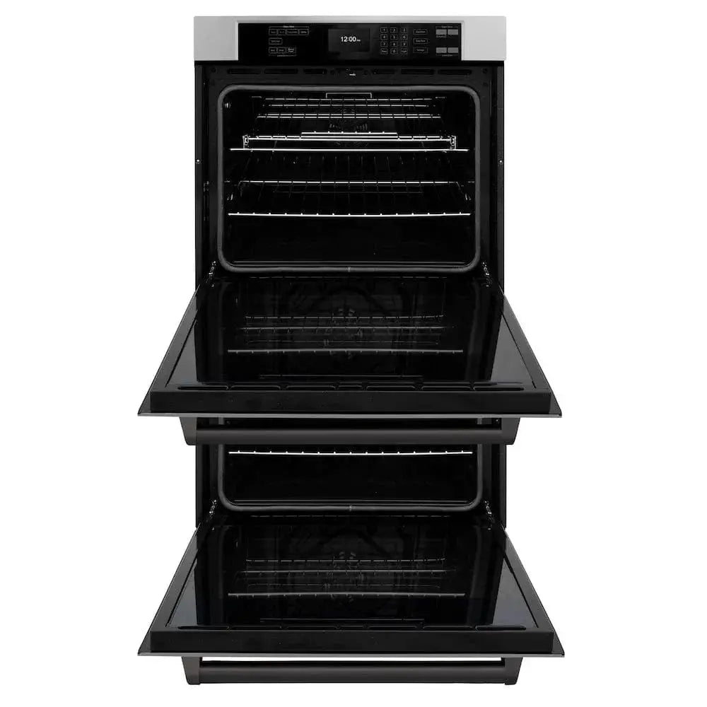 ZLINE 30"Professional True Convection Double Wall Oven, Air Fry, Self Clean, Stainless Steel, Matte Black WADZ-30-MB by Farmhouse Kitchen and Bath