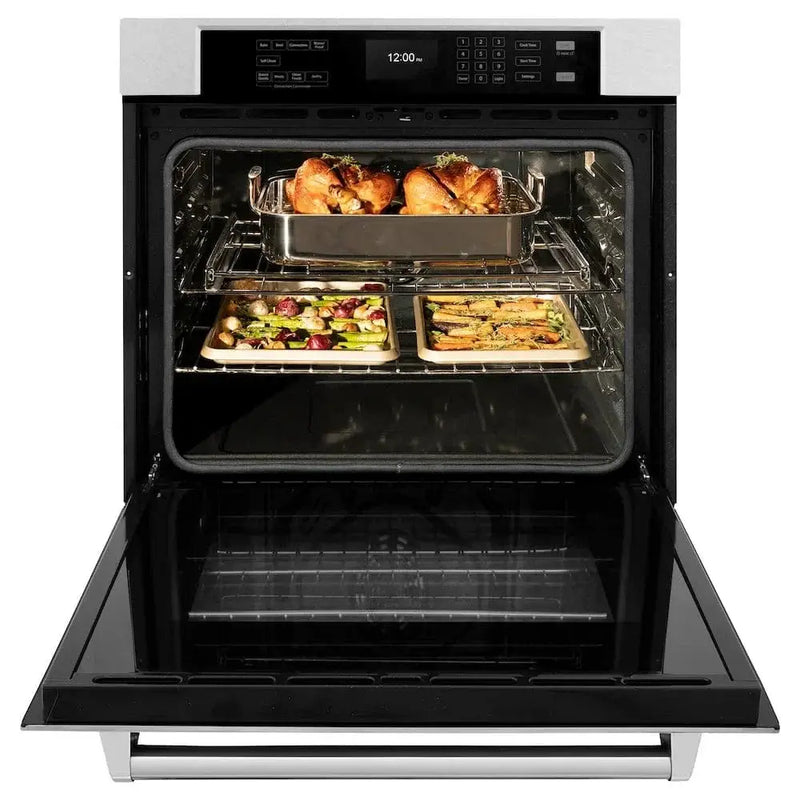 ZLINE 30"Professional True Convection Single Wall Oven, Air Fry, Self Clean, DuraSnow® Stainless Steel WASS-30 by Farmhouse Kitchen and Bath