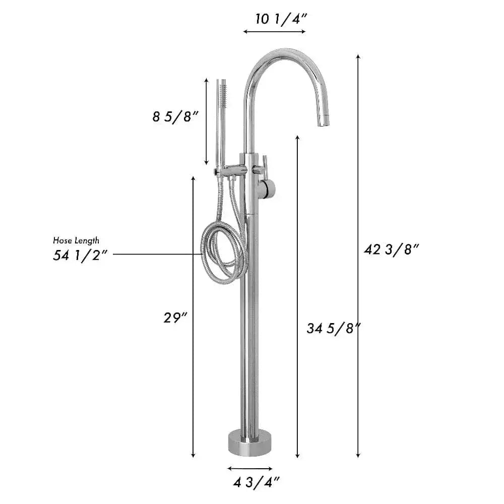 ZLINE Emerald Bay Bath Tub Filler in Chrome EMBY-BTF-CH by Farmhouse Kitchen and Bath