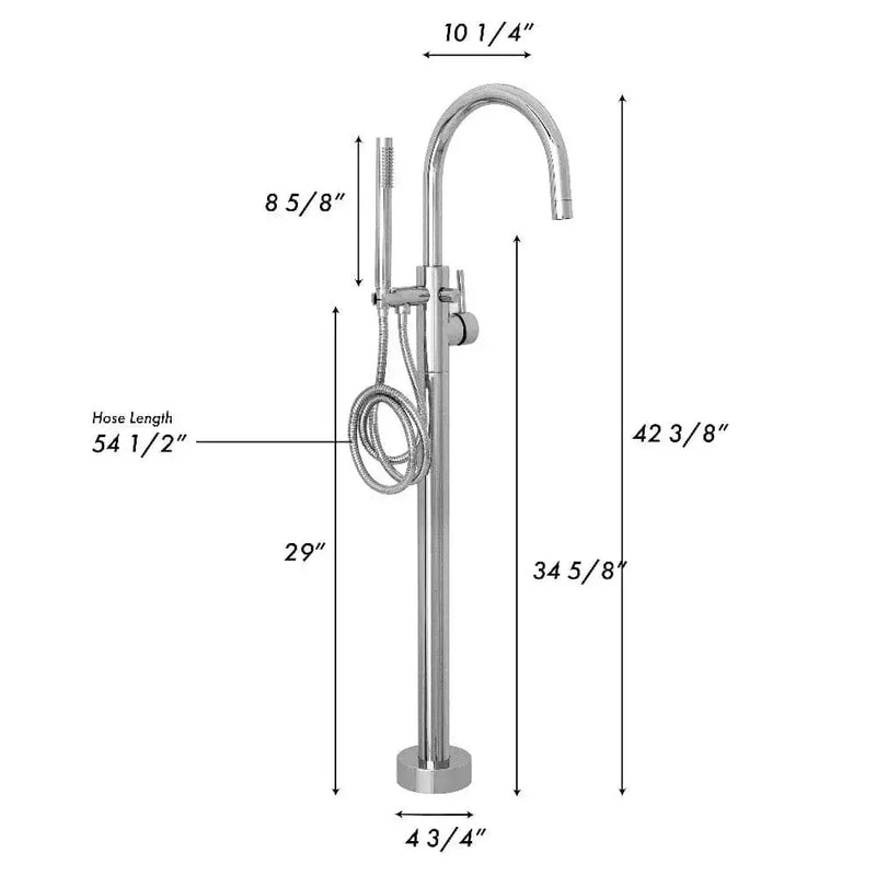 ZLINE Emerald Bay Bath Tub Filler in Chrome EMBY-BTF-CH by Farmhouse Kitchen and Bath