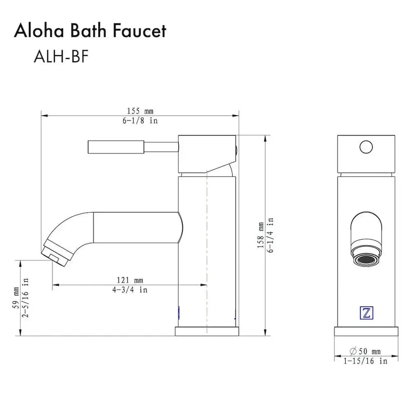 ZLINE Aloha Bath Faucet in Chrome, ALH-BF-CH by Farmhouse Kitchen and Bath