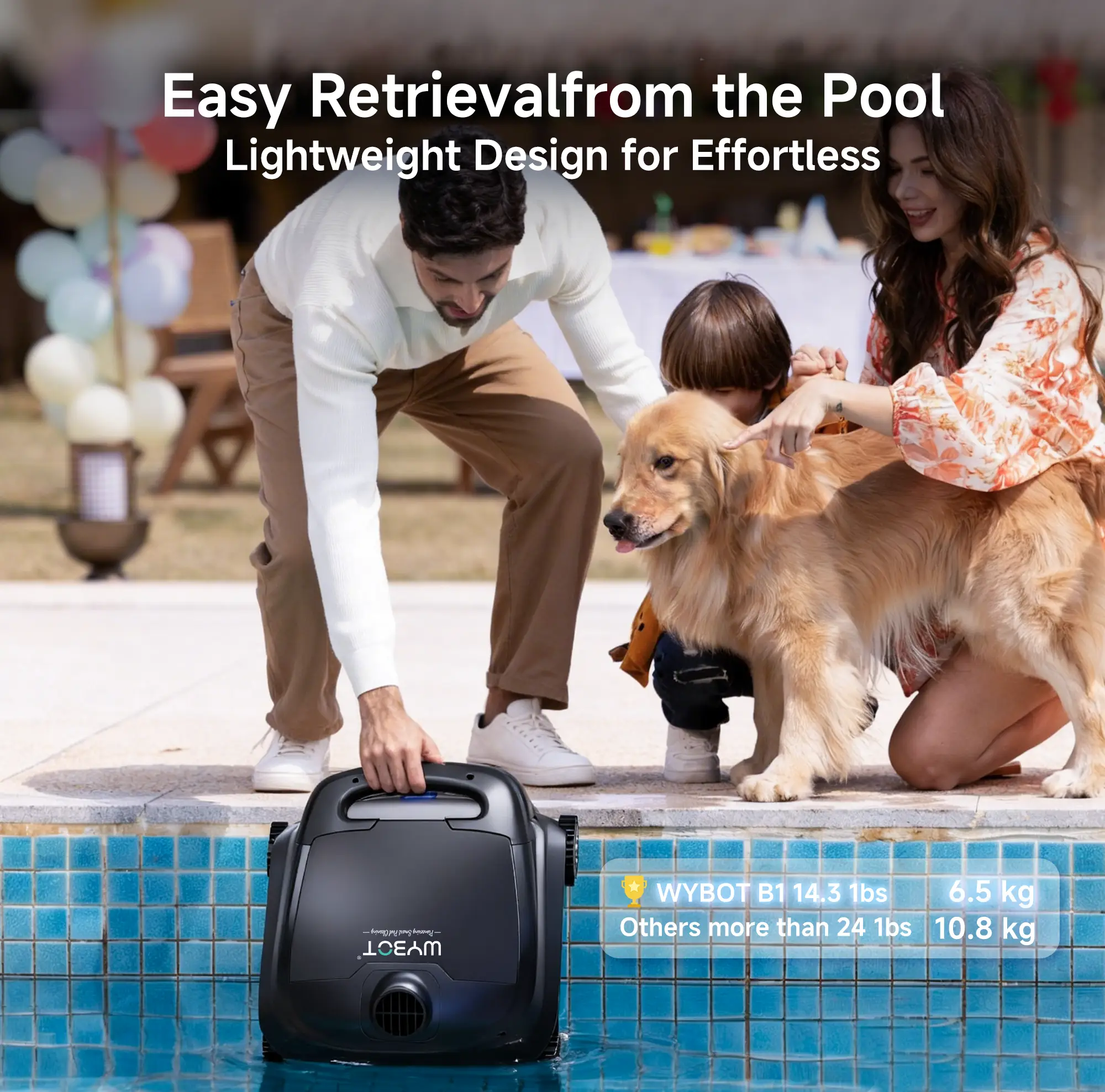 WYBOT B1 Cordless Robotic Pool Cleaner by WYBOT