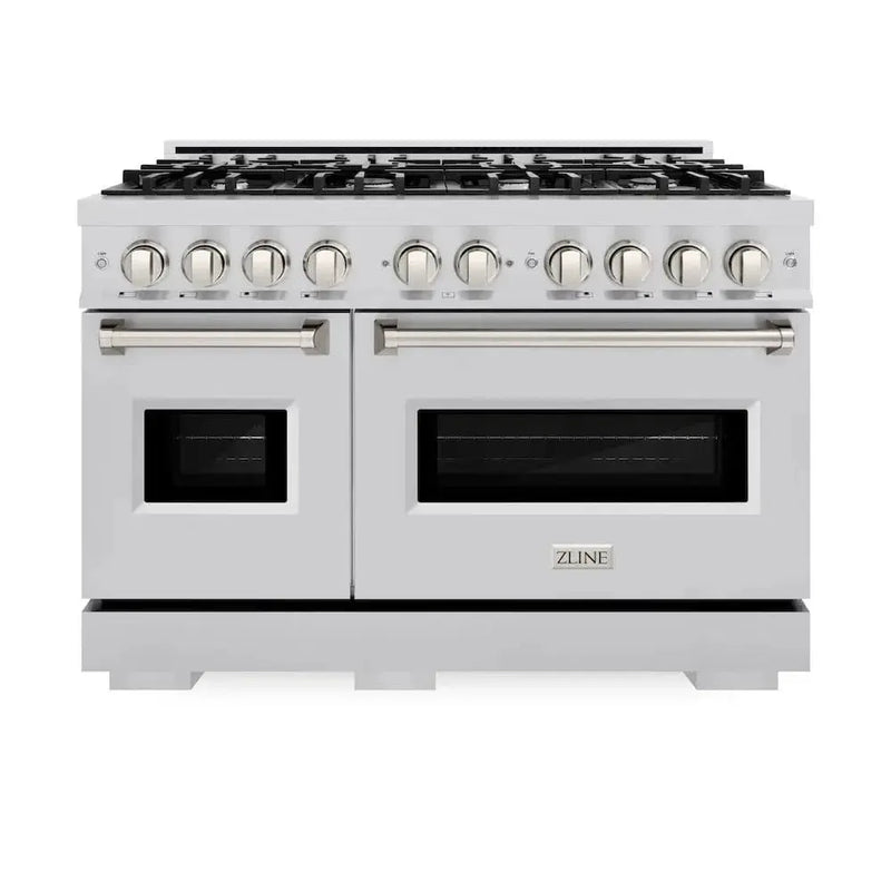 ZLINE 48" Dual Fuel Range, Gas Cooktop, Electric Convection Oven Stainless Steel, CDR48 by Farmhouse Kitchen and Bath