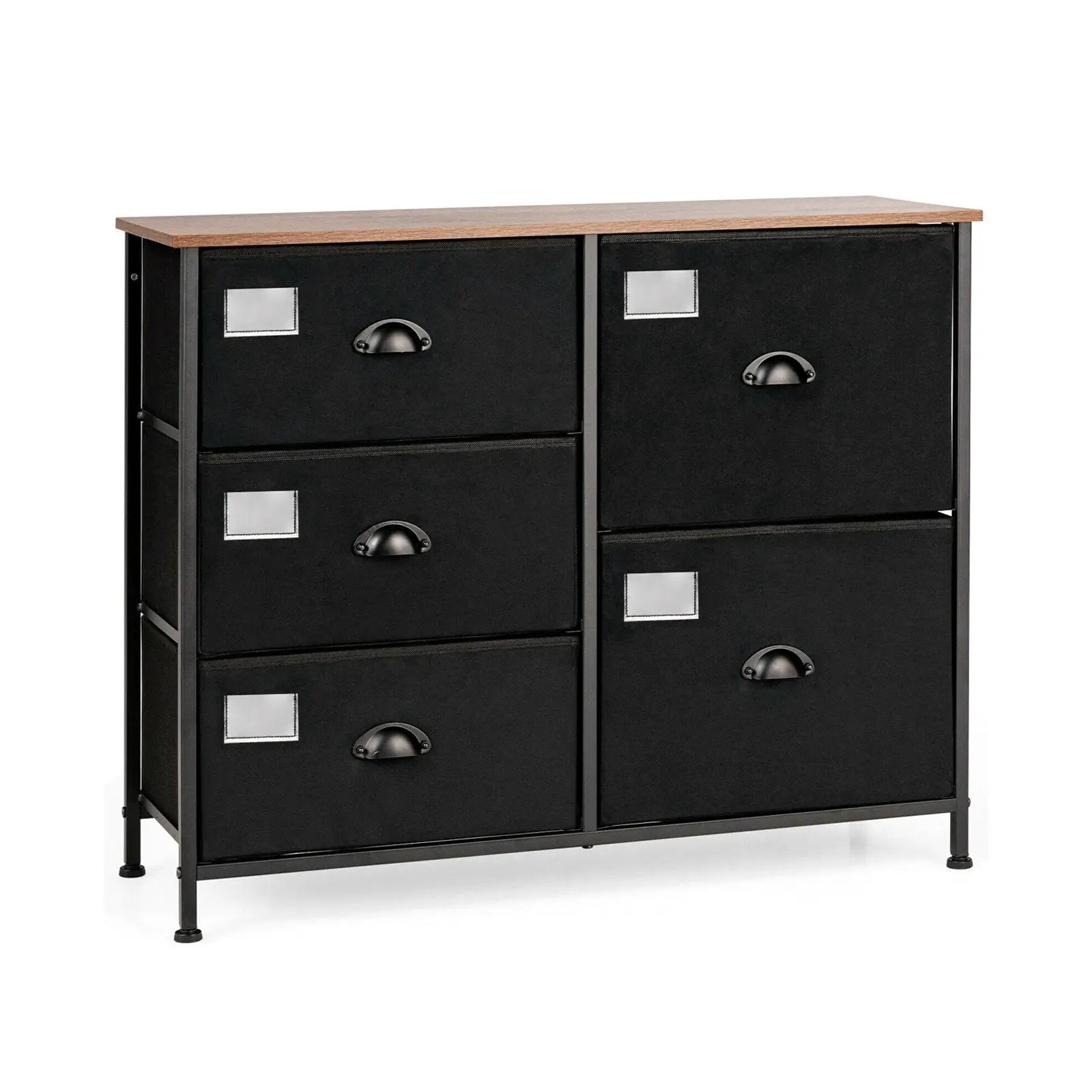 5-Drawer Storage Dresser for Bedroom Closet Entryway-Black by DirectDeals