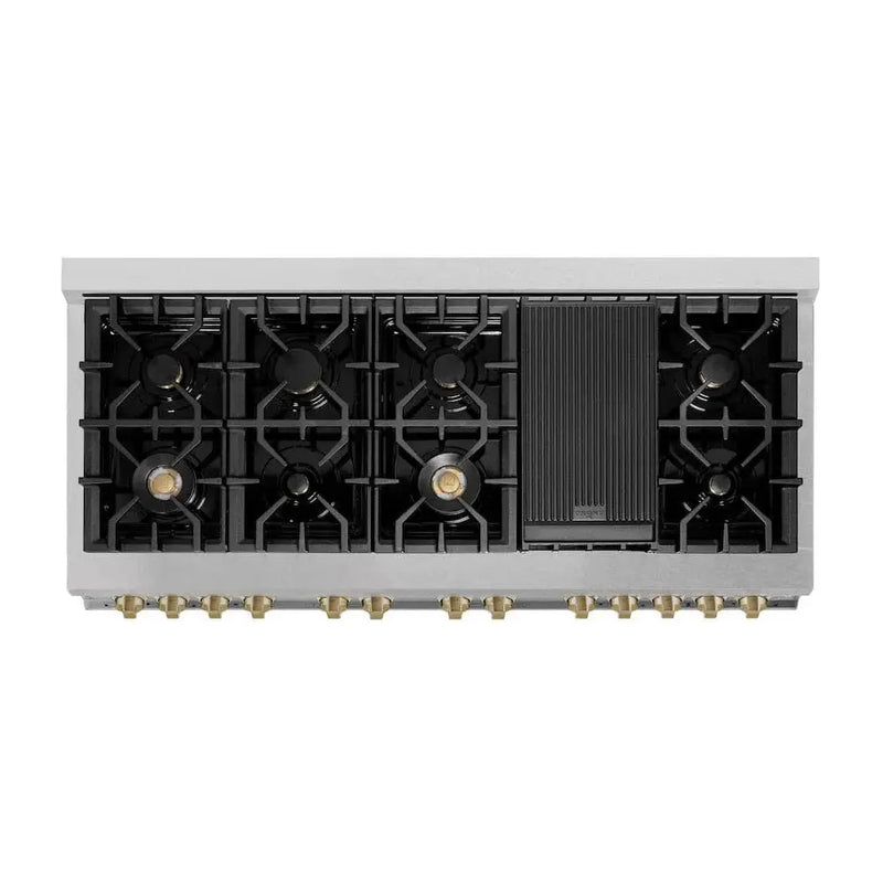 ZLINE 60" Autograph Edition Dual Fuel Range, DuraSnow, RASZ-SN-60-CB by Farmhouse Kitchen and Bath