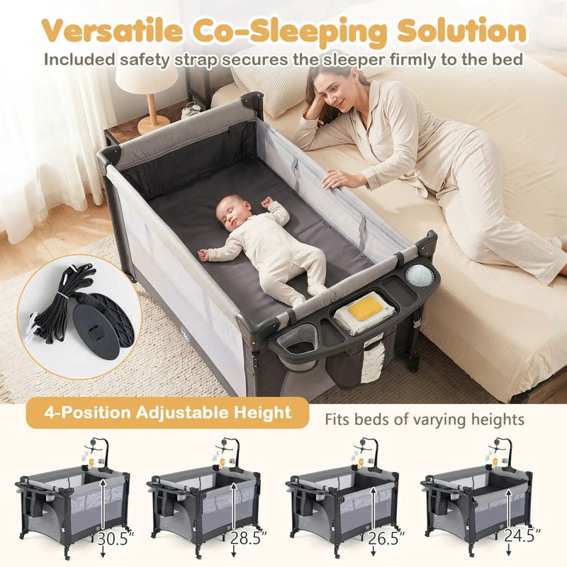 5-in-1 Portable Baby Pack and Play with Music Box by DirectDeals