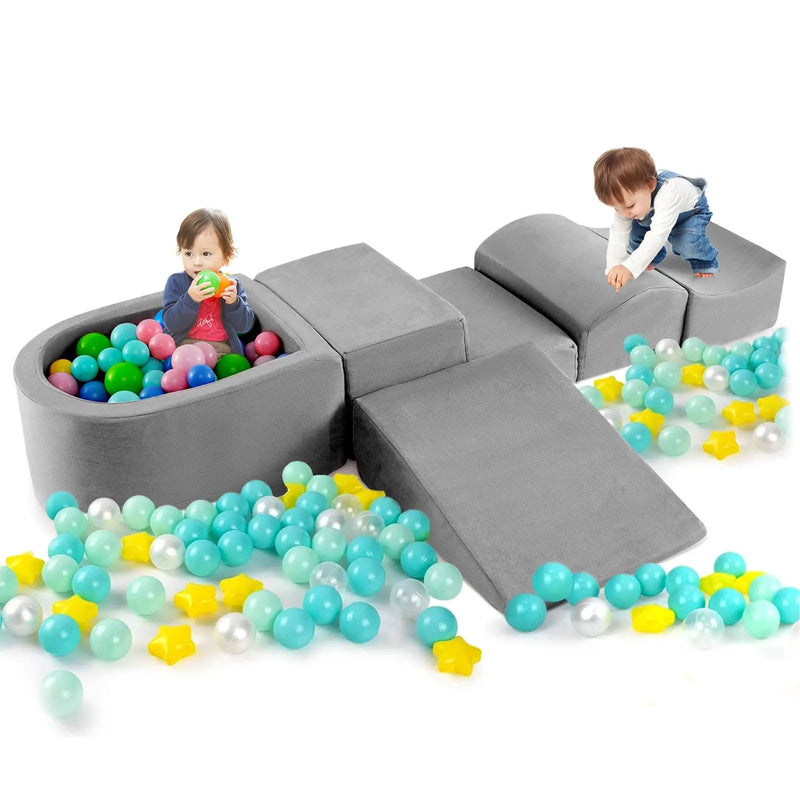5-Piece Climb and Crawl Playset with Ball Pit for Kids by DirectDeals