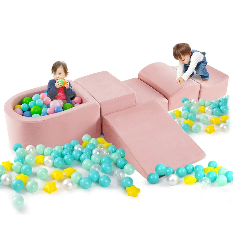 5-Piece Climb and Crawl Playset with Ball Pit for Kids by DirectDeals