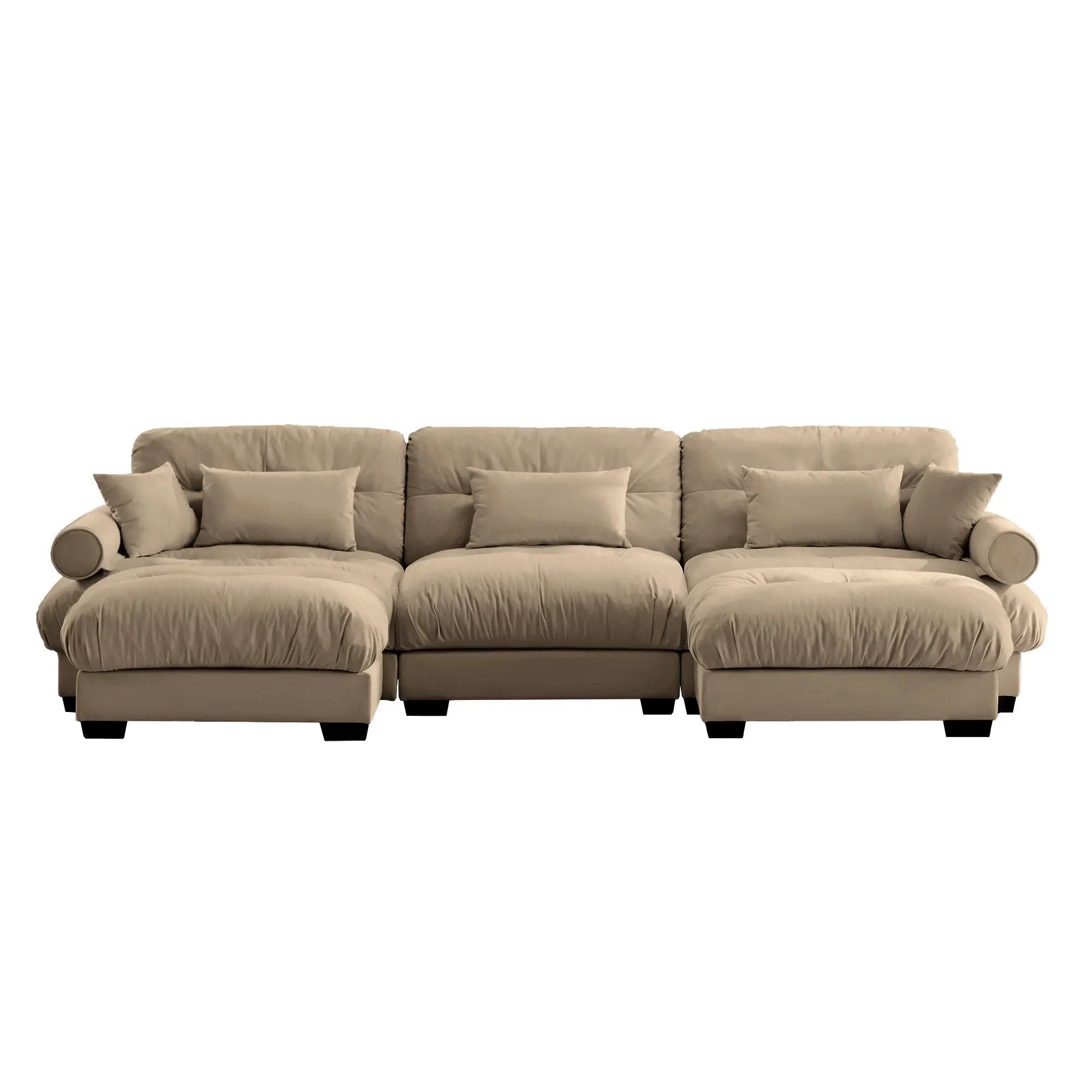 Super Comfort Oversized Modular Sectional Sofa With Movable Ottoman by Unique Piece Furniture