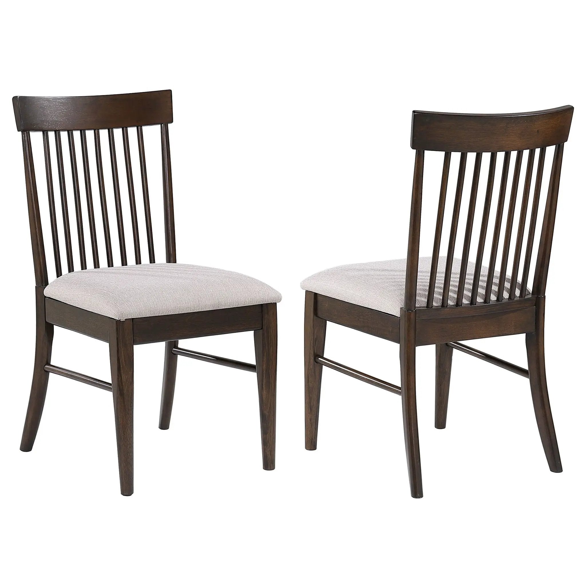 Everton Wood Dining Side Chair Dark Walnut (Set of 2) by Unique Piece Furniture
