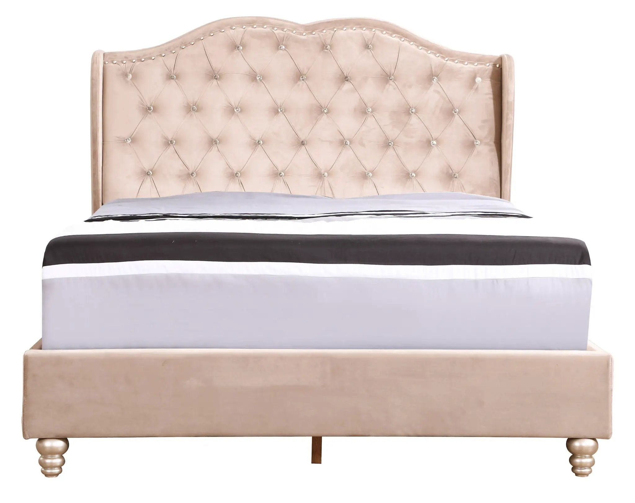 Upholstered Bed Transitional by HouseOfZazla
