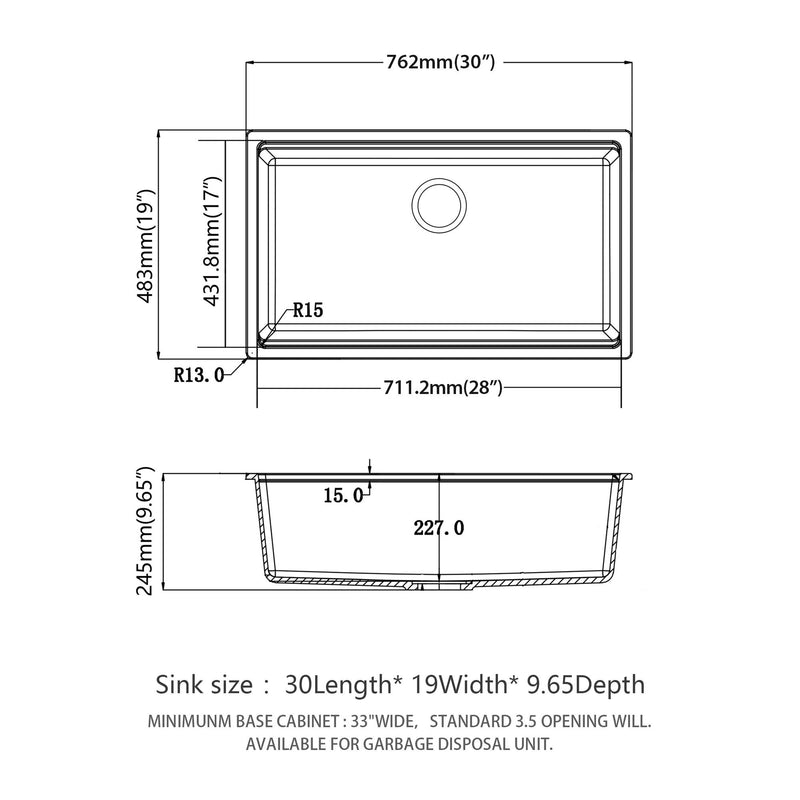 Quartz Kitchen Sink, Granite Composite Workstation Undermount by HouseOfZazla