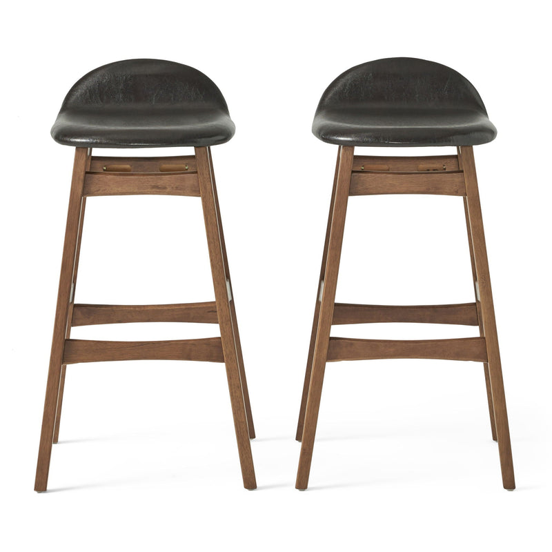 Contemporary Bar Stool With Stylish Seat And Small Backrest by HouseOfZazla
