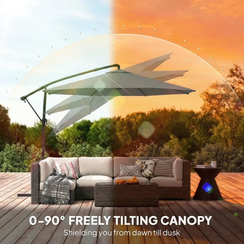 Modern Style Outdoor Hanging Cantilever Umbrella by HouseOfZazla
