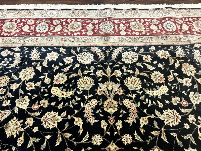 Black Pak Persian Rug 8x10, Floral Allover by Jewel Rugs