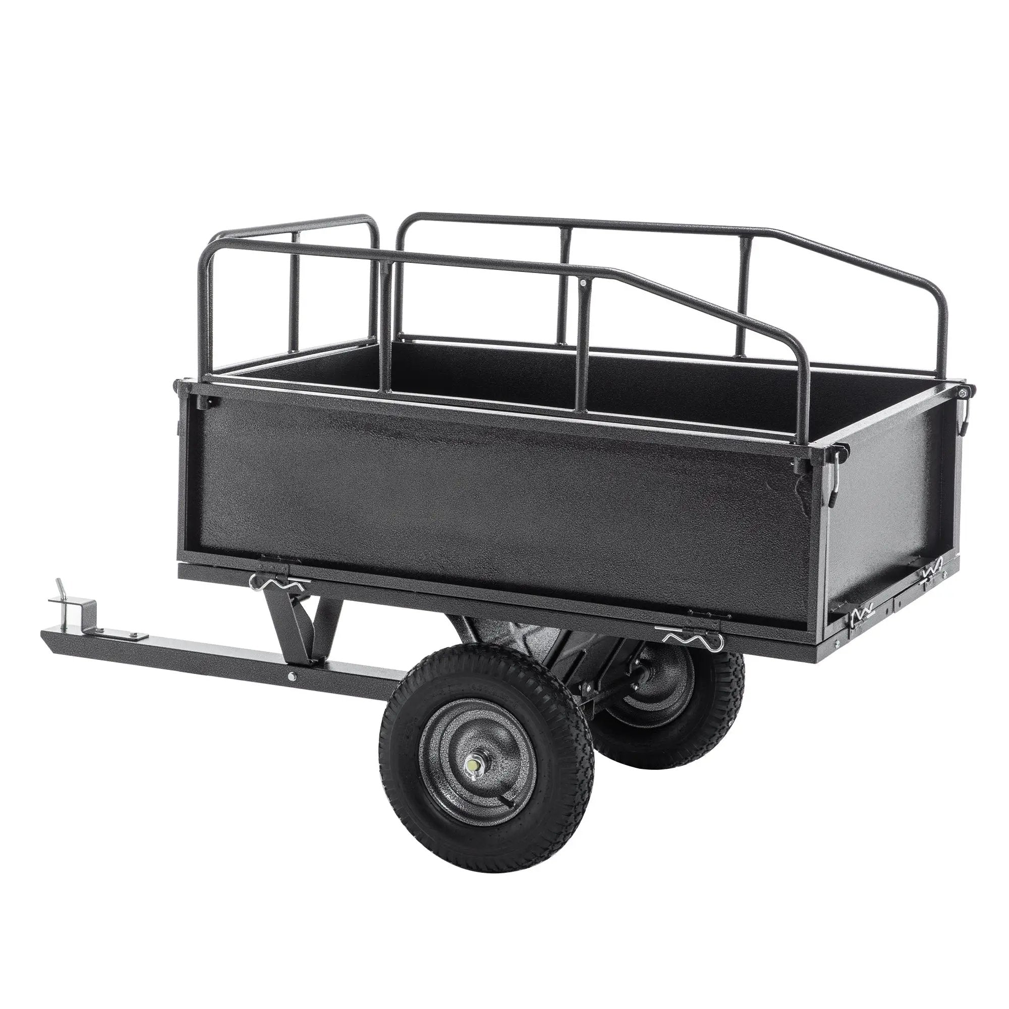 600LBS Heavy Duty Steel Dump Cart Trailer, 17 Cu.Ft. by HouseOfZazla
