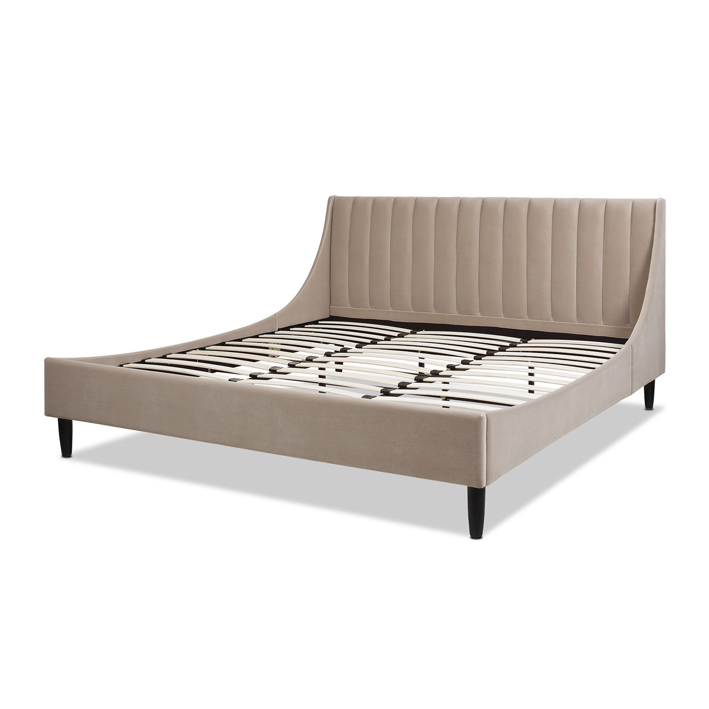 Aspen - Vertical Tufted Modern Headboard Platform Bed Set by HouseOfZazla