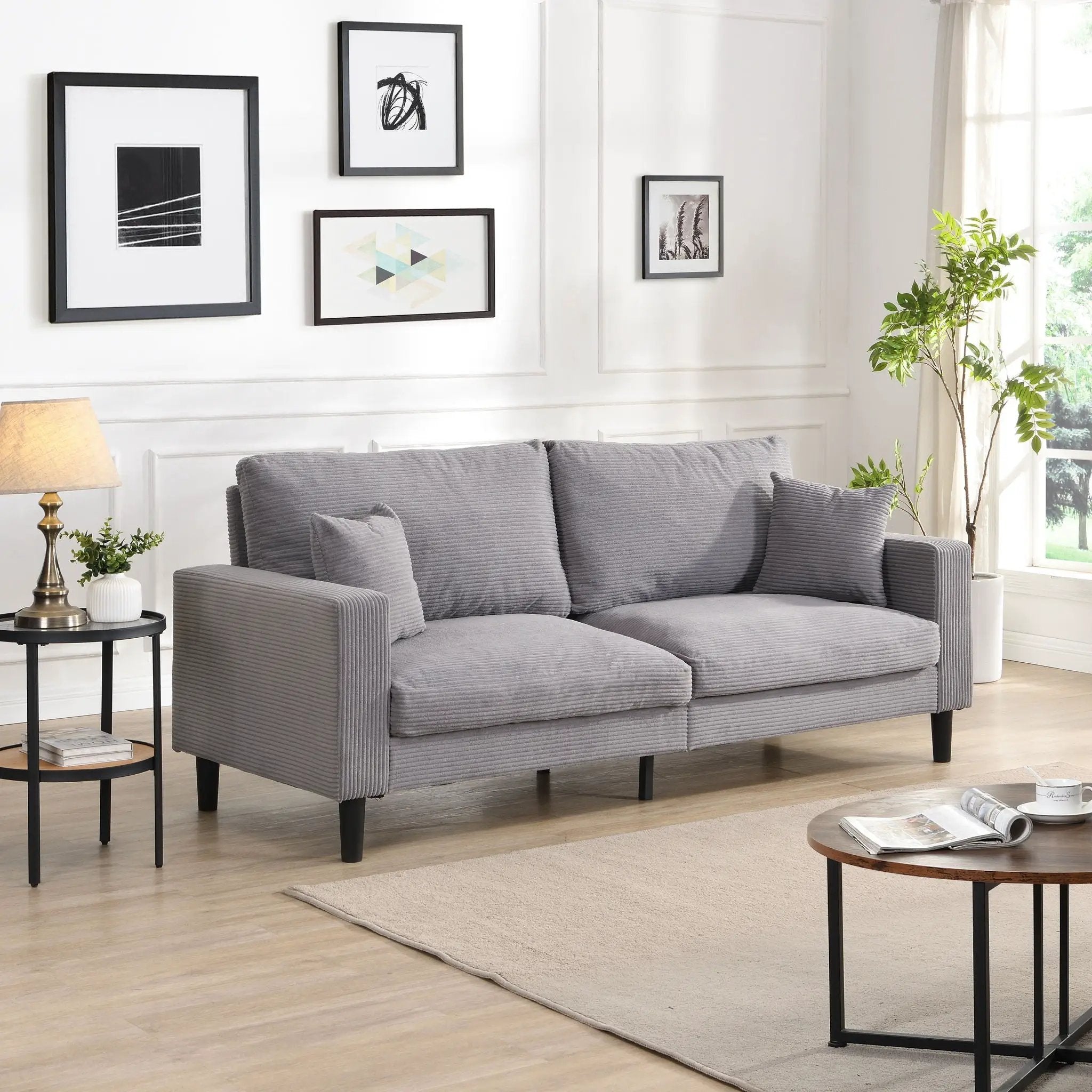 Modern Upholstered Resilience Three Seater Sofa by Unique Piece Furniture