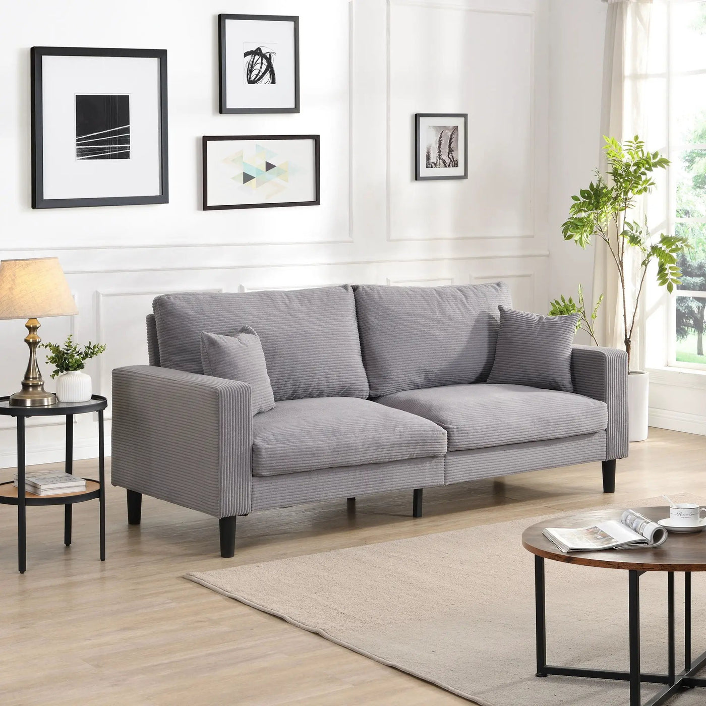 Modern Upholstered Resilience Three Seater Sofa by HouseOfZazla