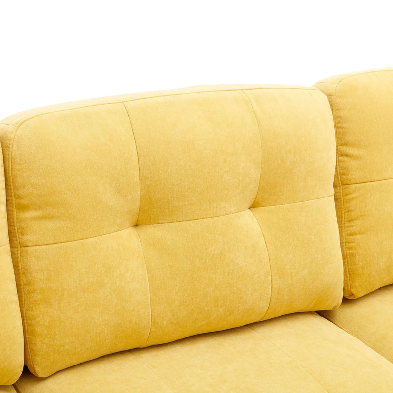 Modern L - Shape Convertible Sectional Sofa With Movable Ottoman by HouseOfZazla