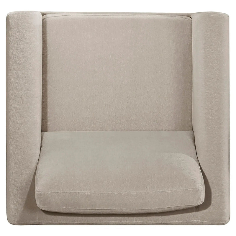 Islington Fabric Upholstered Panel Arm Accent Chair Taupe by Unique Piece Furniture