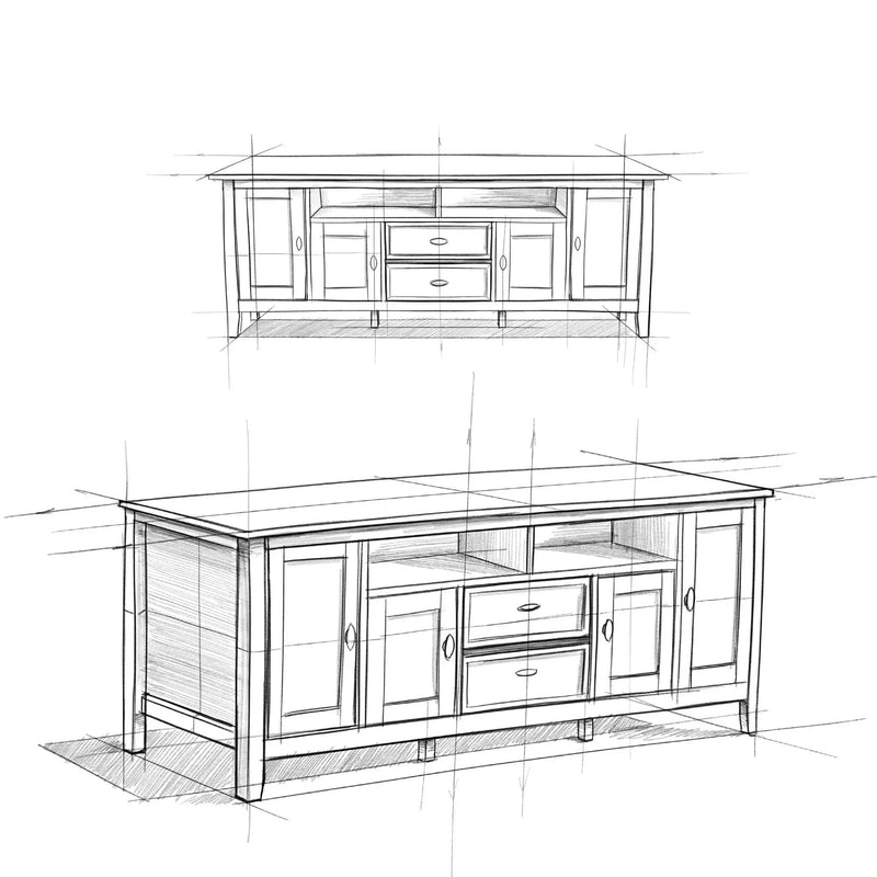 Warm Shaker - Handcrafted TV Media Stand by Unique Piece Furniture