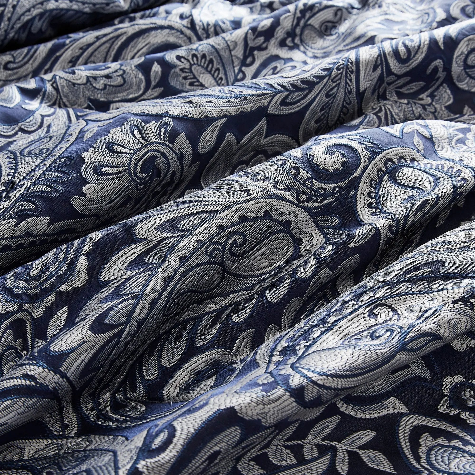 12 Piece Comforter Set with Cotton Bed Sheets Navy Cal King by HouseOfZazla