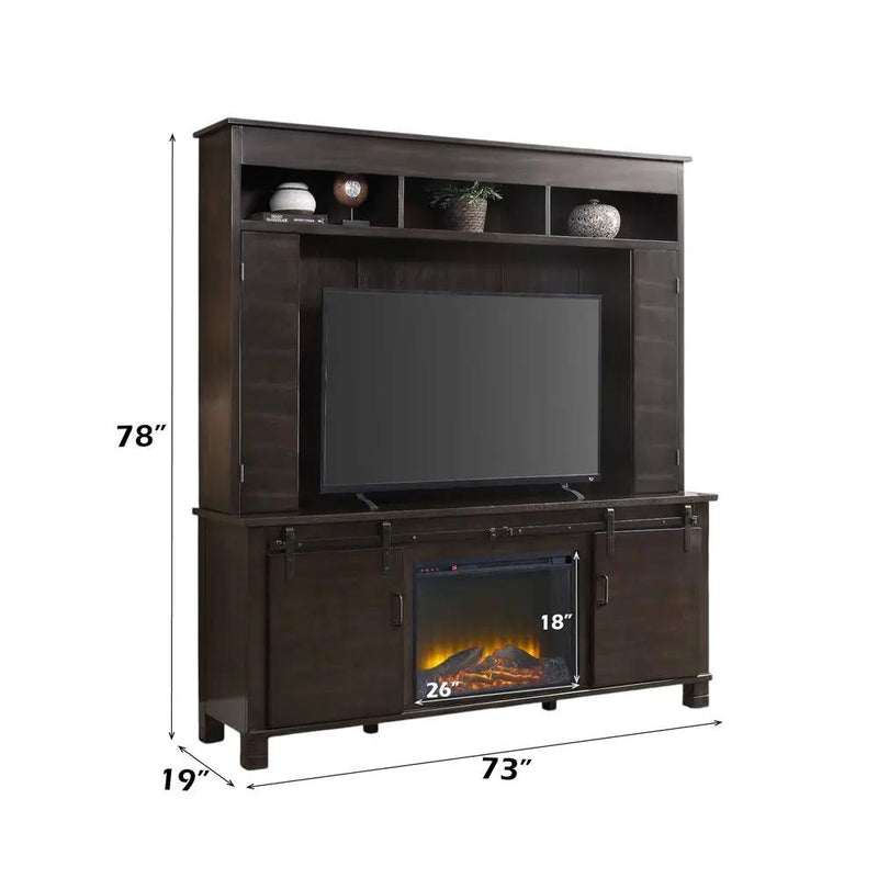 Apison - Entertainment Center (Include 91617Fir) - Espresso by Unique Piece Furniture