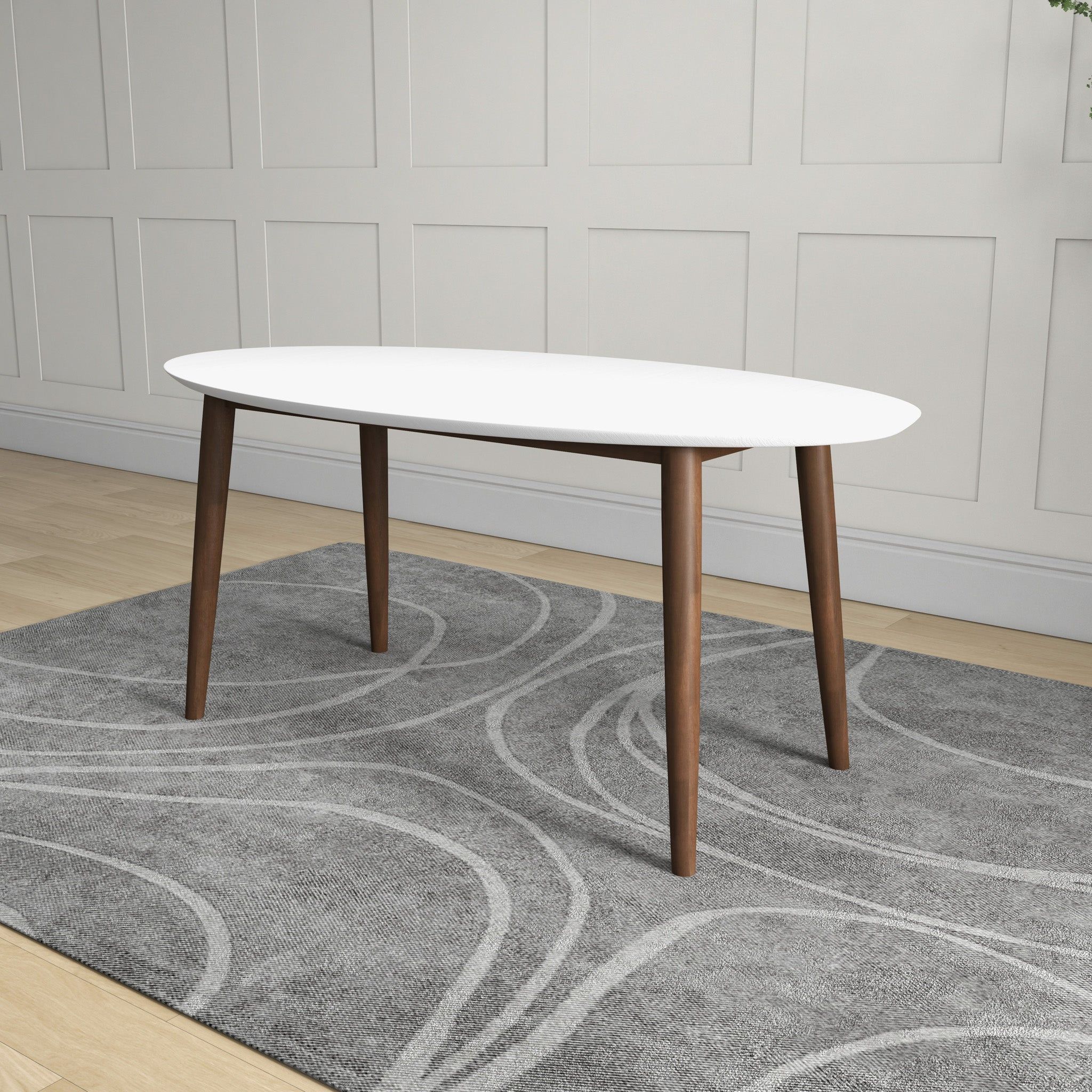 Ada - Mid-Century Modern Style Oval Dining Table by HouseOfZazla