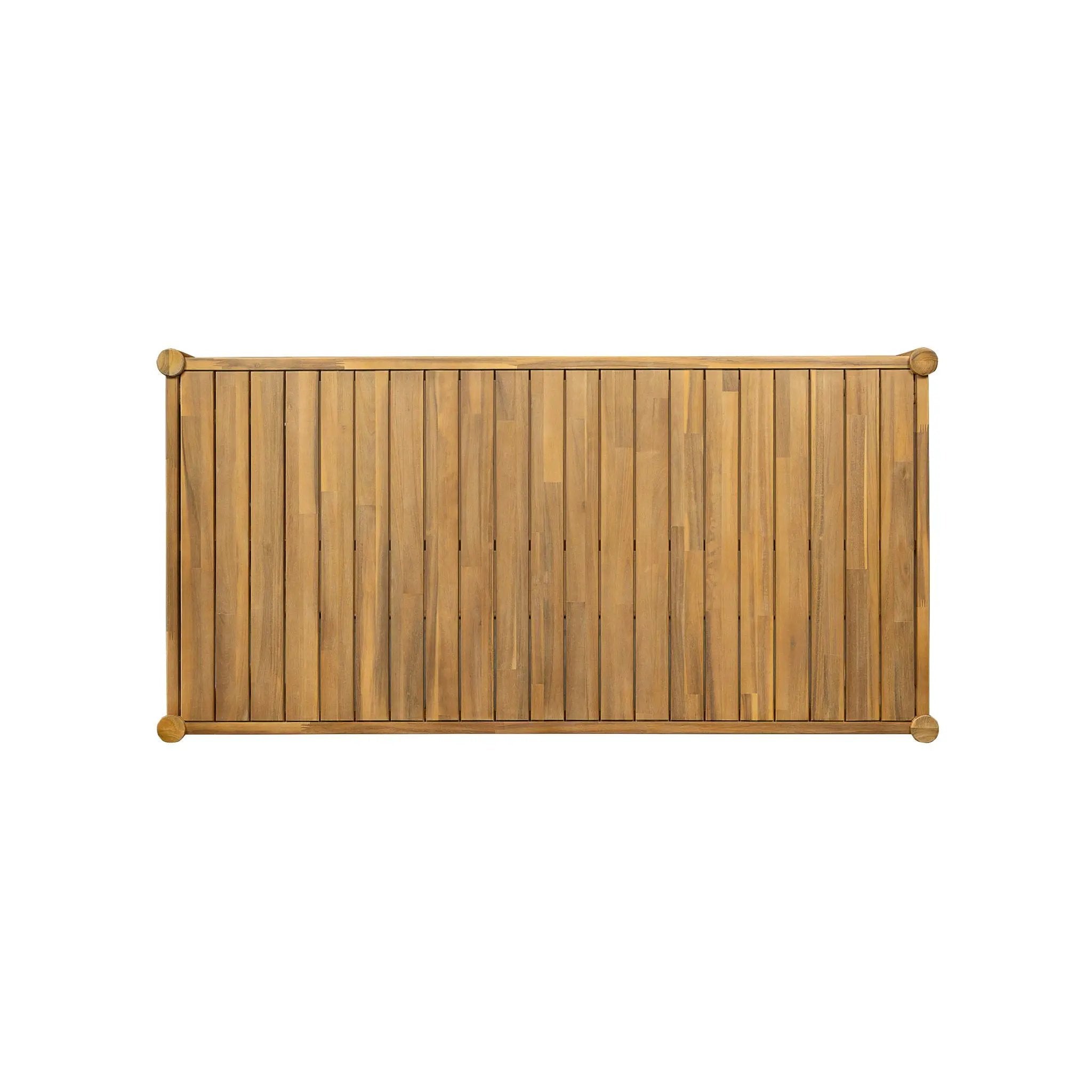 Classic Patio Dining Table, Acacia Wood - Light Teak by HouseOfZazla