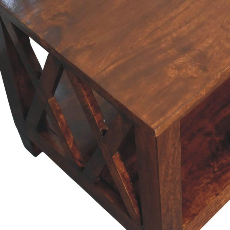 Belmont - X Frame Coffee Table - Brown by HouseOfZazla