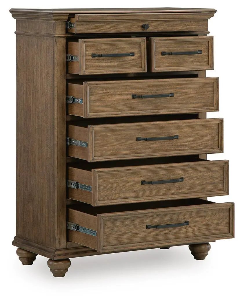 Karallin - Seven Drawer Chest - Medium Brown by Unique Piece Furniture