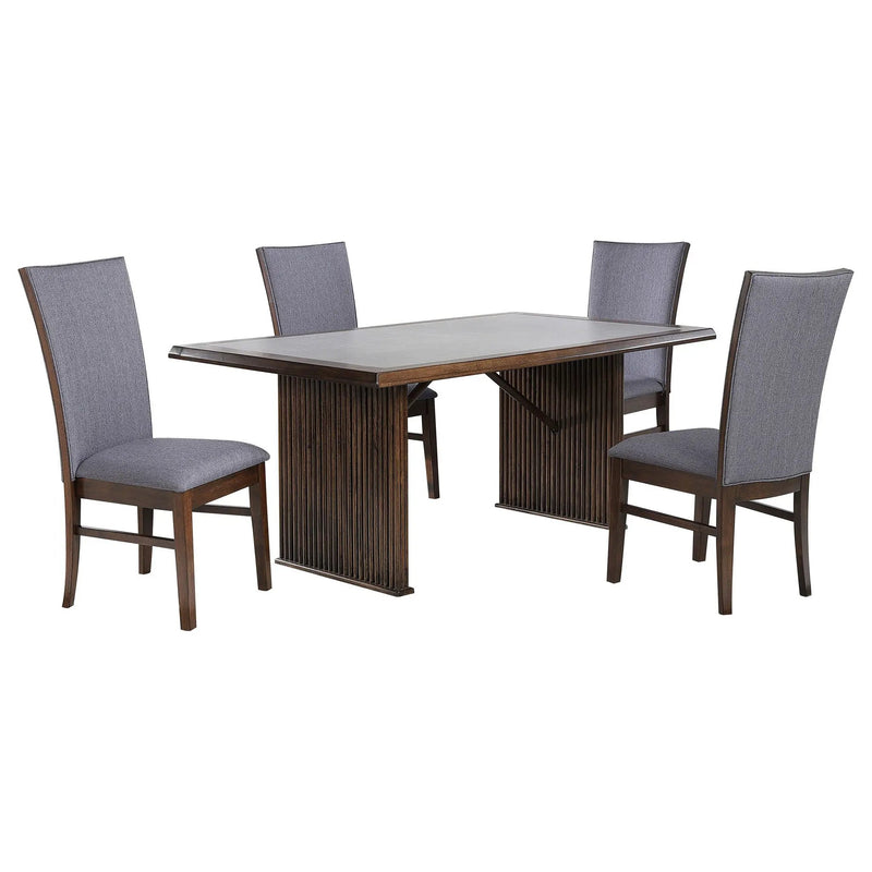 Sherwood 5-piece Rectangular Dining Table Set Brown by Unique Piece Furniture