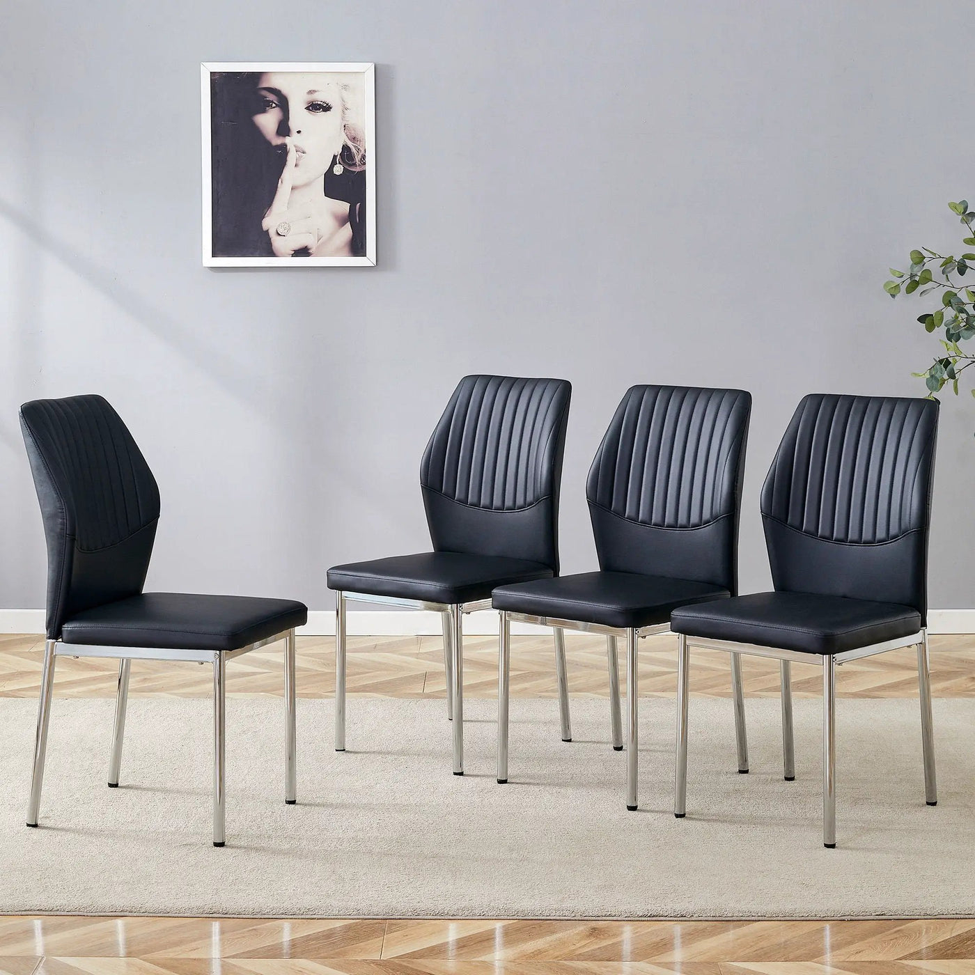 Luxury Simple High Resilience Dining Chair With Metal Legs by HouseOfZazla