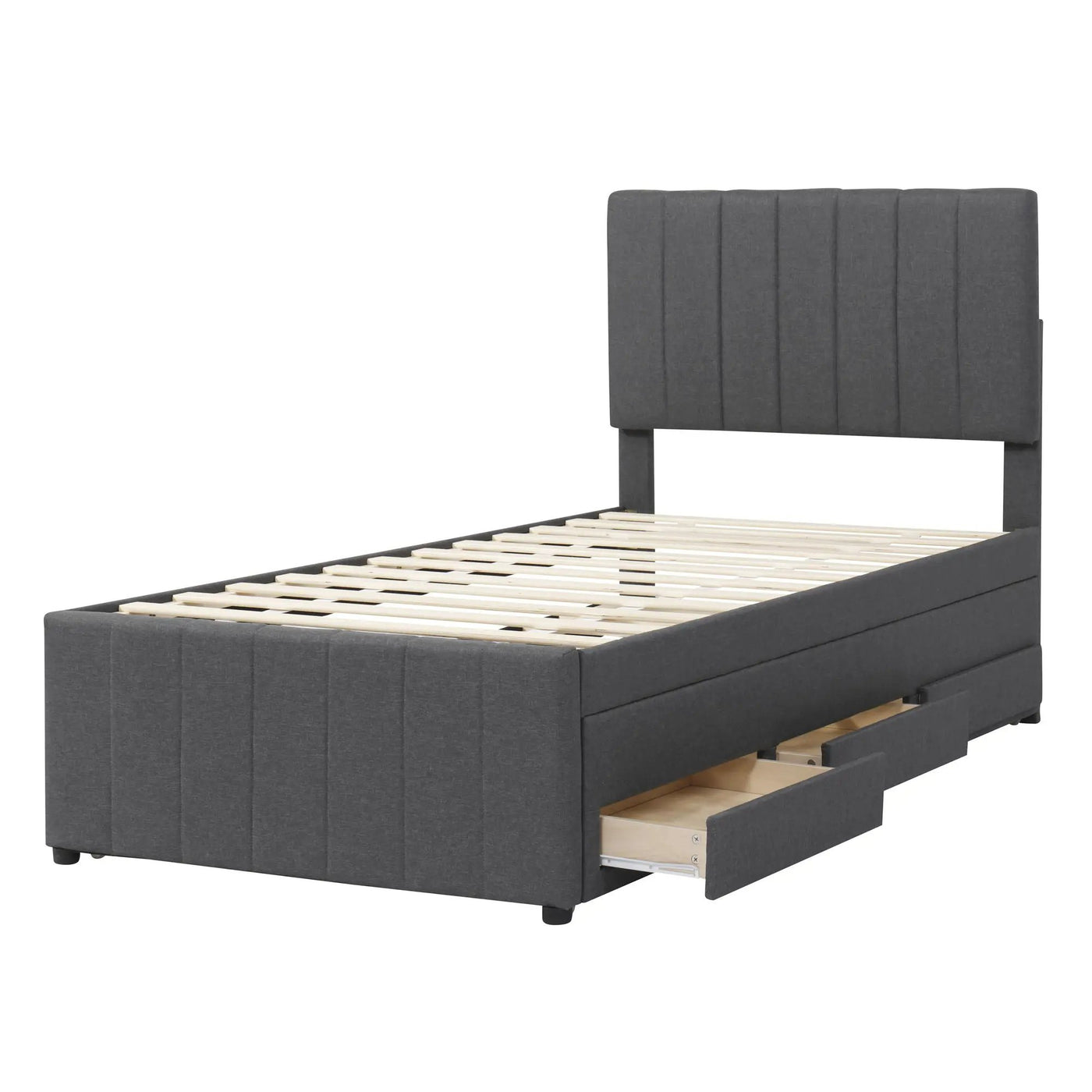 Upholstered Design Platform Bed With Trundle by Unique Piece Furniture