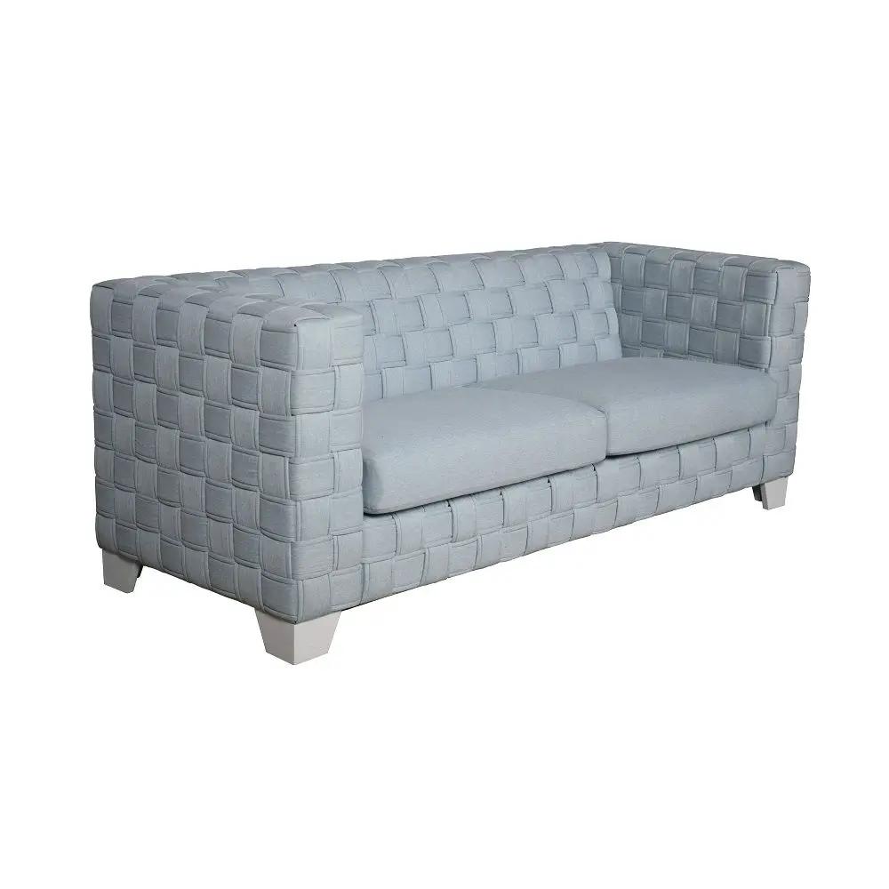 Saree - Sofa - Light Teal Chenille & White by Unique Piece Furniture