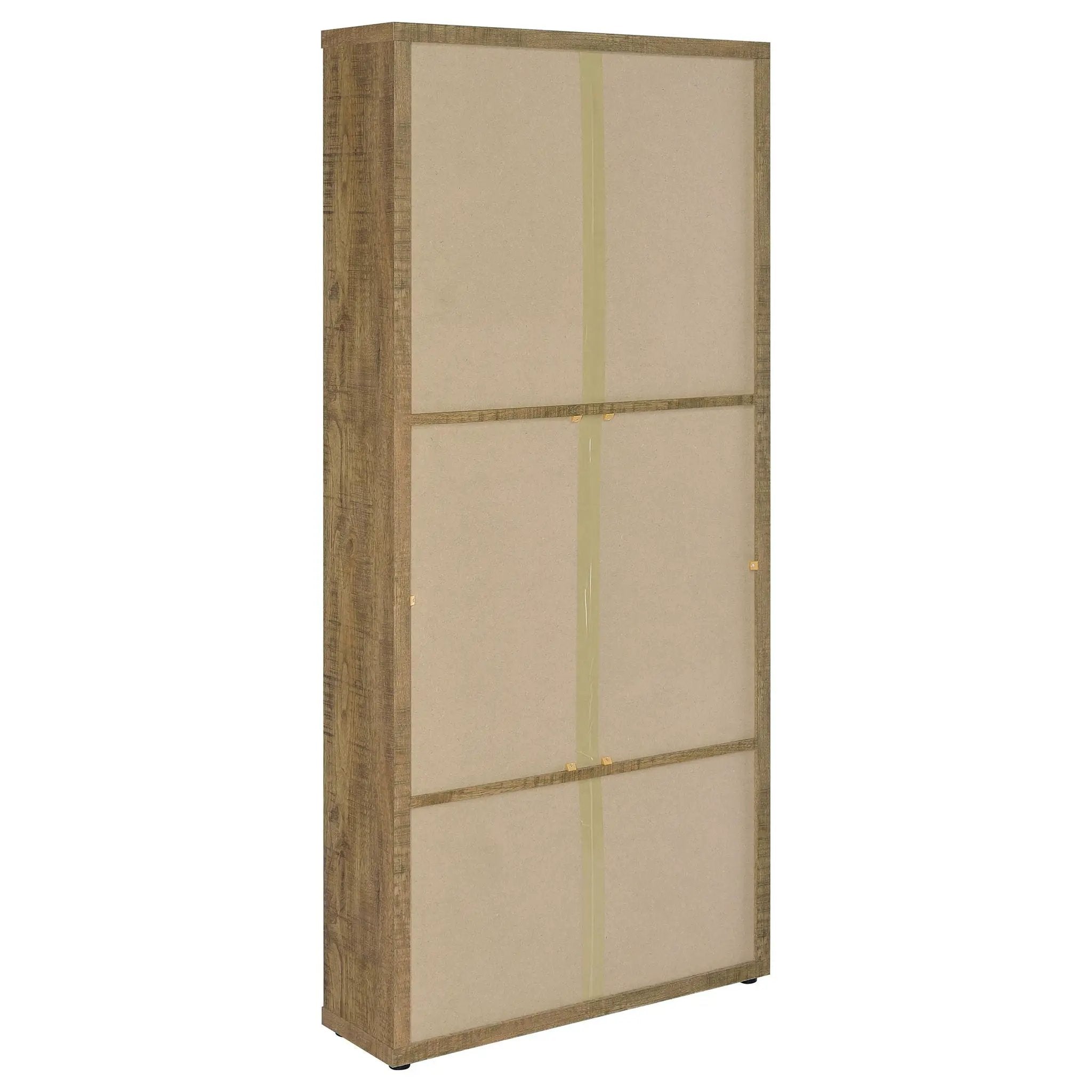 Hawthorne 4-shelf Glass Door Tall Cabinet with Drawers Mango by Unique Piece Furniture