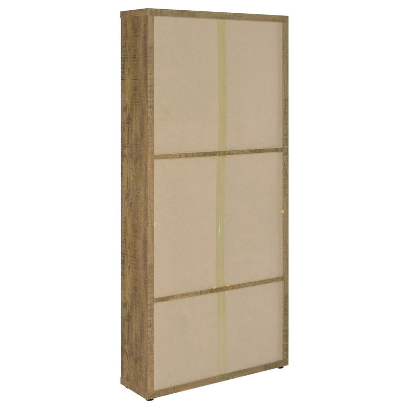 Hawthorne 4-shelf Glass Door Tall Cabinet with Drawers Mango by Unique Piece Furniture